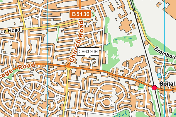 CH63 9JH map - OS VectorMap District (Ordnance Survey)