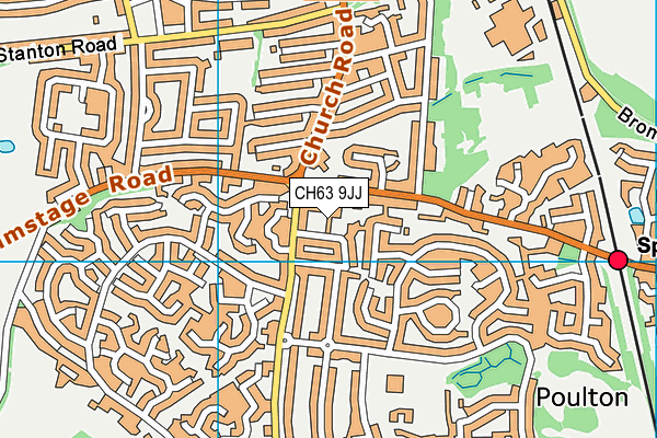 CH63 9JJ map - OS VectorMap District (Ordnance Survey)