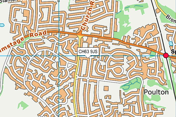 CH63 9JS map - OS VectorMap District (Ordnance Survey)