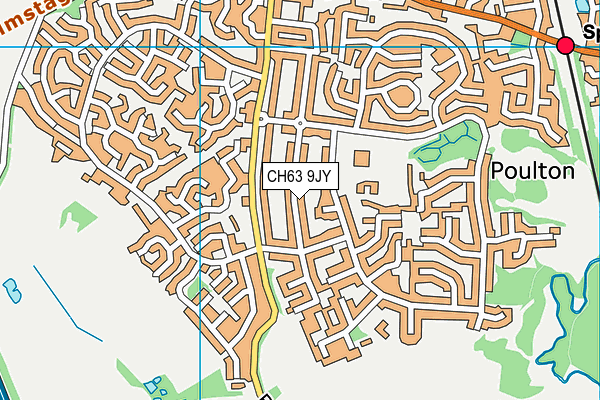 CH63 9JY map - OS VectorMap District (Ordnance Survey)