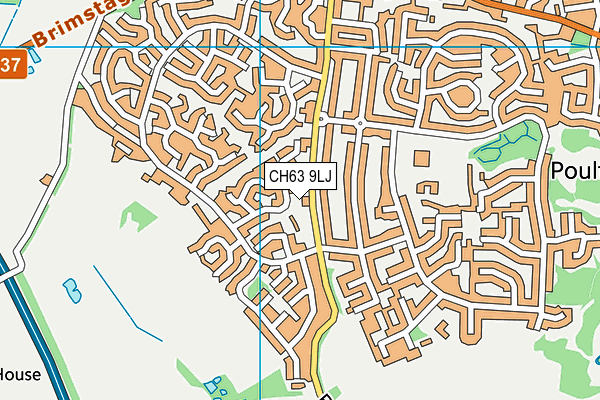 CH63 9LJ map - OS VectorMap District (Ordnance Survey)