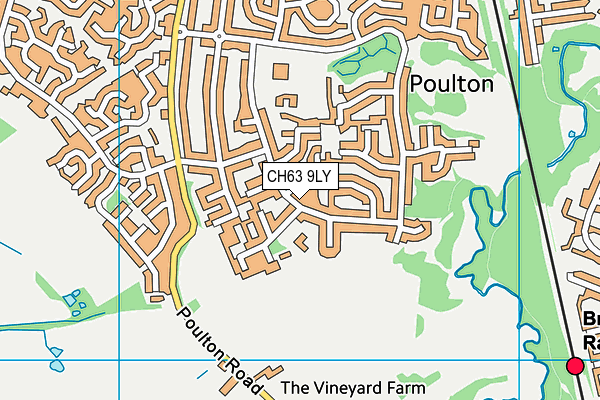 Poulton Lancelyn Primary School map (CH63 9LY) - OS VectorMap District (Ordnance Survey)