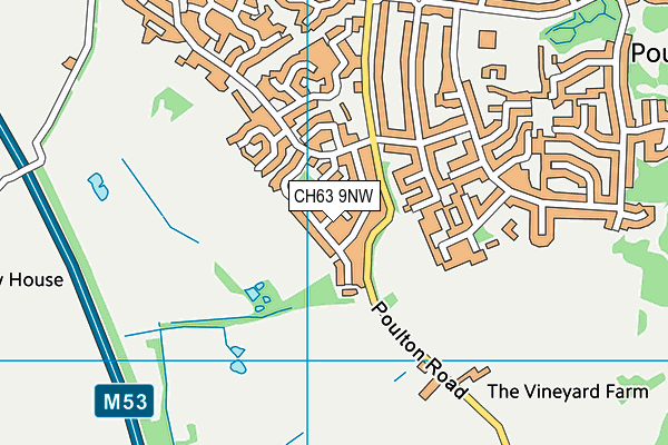 CH63 9NW map - OS VectorMap District (Ordnance Survey)