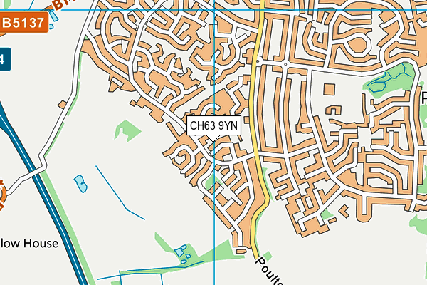 CH63 9YN map - OS VectorMap District (Ordnance Survey)