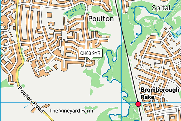 CH63 9YR map - OS VectorMap District (Ordnance Survey)