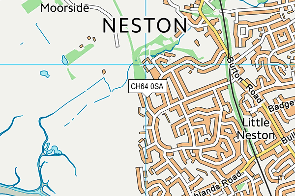 CH64 0SA map - OS VectorMap District (Ordnance Survey)