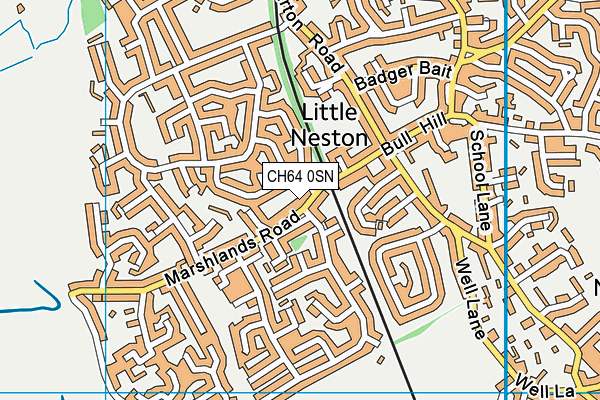 CH64 0SN map - OS VectorMap District (Ordnance Survey)