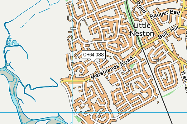 CH64 0SS map - OS VectorMap District (Ordnance Survey)