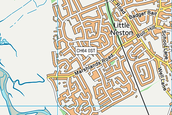 CH64 0ST map - OS VectorMap District (Ordnance Survey)