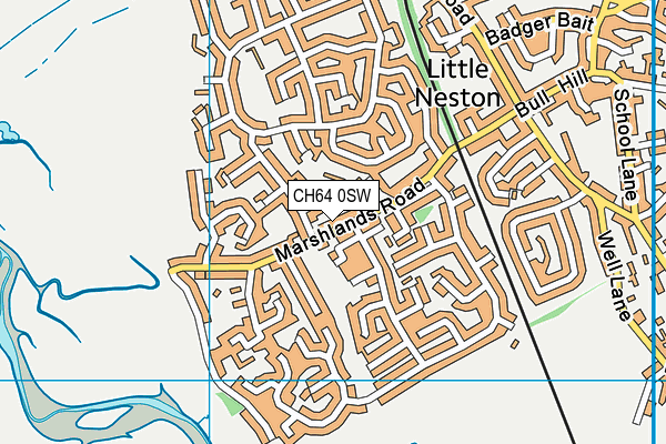 CH64 0SW map - OS VectorMap District (Ordnance Survey)