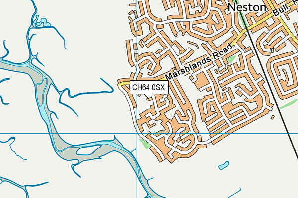 CH64 0SX map - OS VectorMap District (Ordnance Survey)