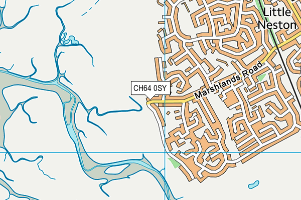 CH64 0SY map - OS VectorMap District (Ordnance Survey)