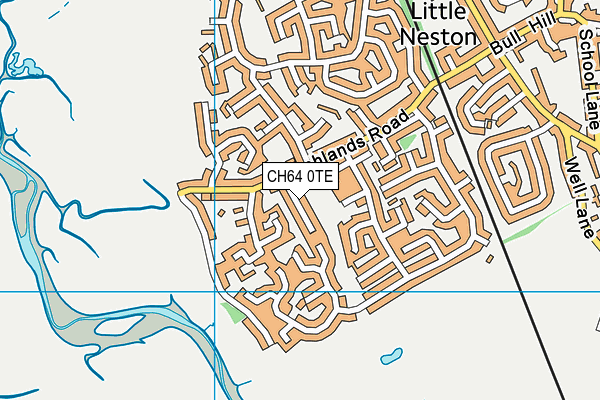 CH64 0TE map - OS VectorMap District (Ordnance Survey)