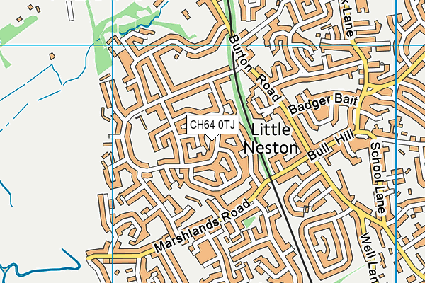 CH64 0TJ map - OS VectorMap District (Ordnance Survey)