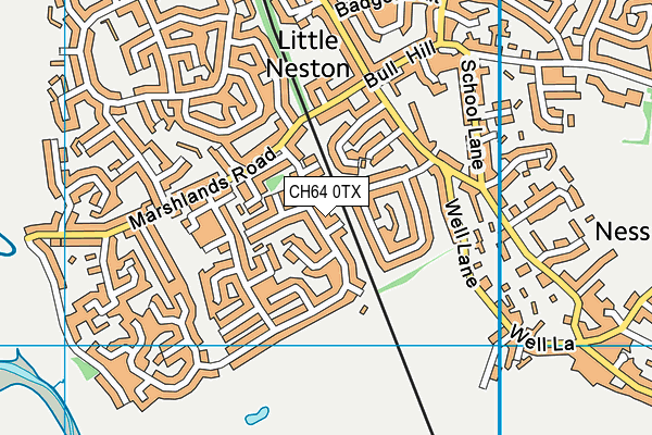 CH64 0TX map - OS VectorMap District (Ordnance Survey)