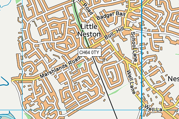 CH64 0TY map - OS VectorMap District (Ordnance Survey)