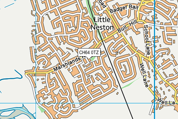 CH64 0TZ map - OS VectorMap District (Ordnance Survey)