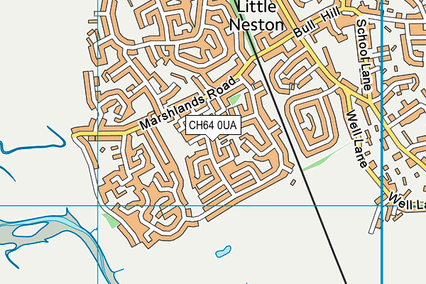 CH64 0UA map - OS VectorMap District (Ordnance Survey)