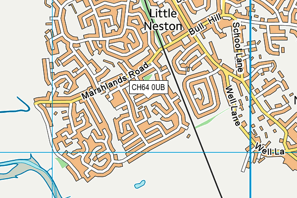 CH64 0UB map - OS VectorMap District (Ordnance Survey)