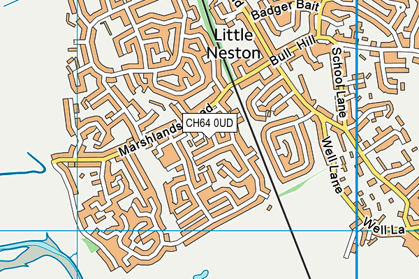 CH64 0UD map - OS VectorMap District (Ordnance Survey)