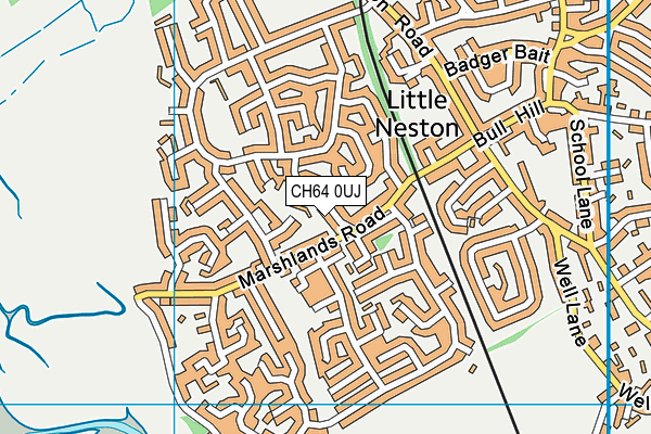 CH64 0UJ map - OS VectorMap District (Ordnance Survey)