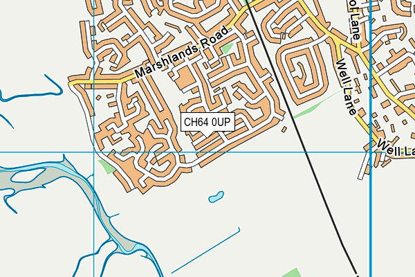CH64 0UP map - OS VectorMap District (Ordnance Survey)