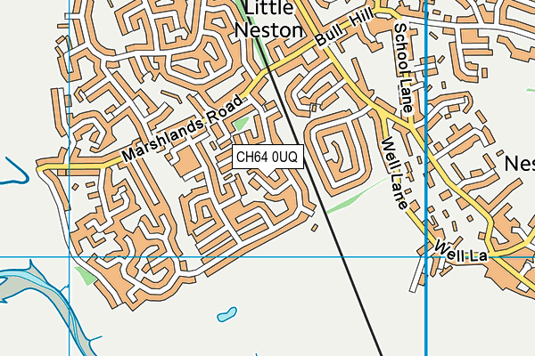 CH64 0UQ map - OS VectorMap District (Ordnance Survey)