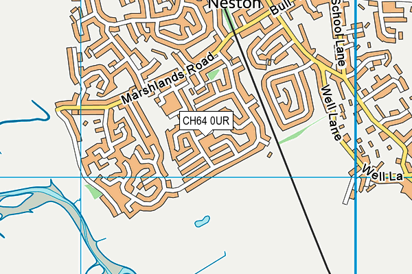 CH64 0UR map - OS VectorMap District (Ordnance Survey)