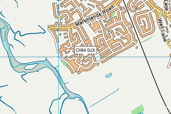 CH64 0UX map - OS VectorMap District (Ordnance Survey)