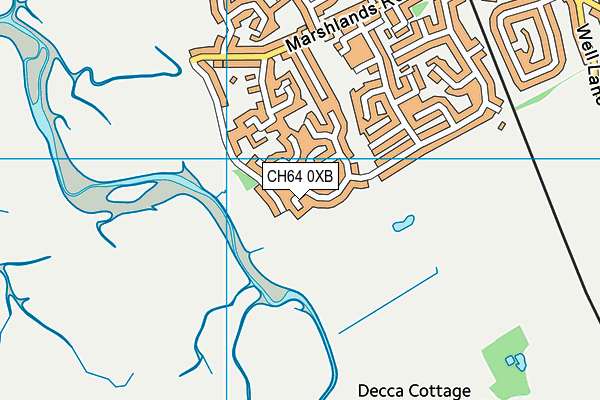 CH64 0XB map - OS VectorMap District (Ordnance Survey)