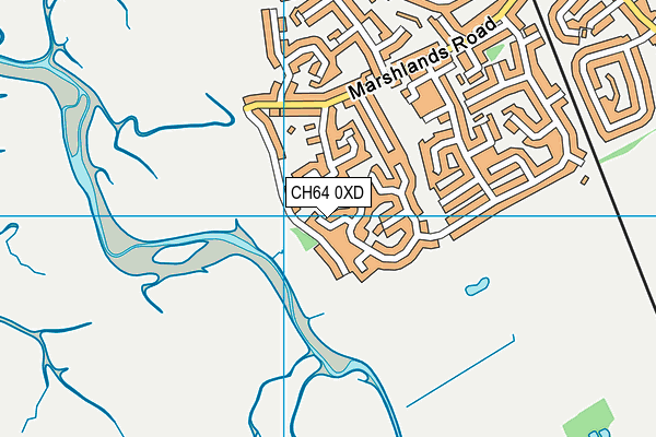 CH64 0XD map - OS VectorMap District (Ordnance Survey)