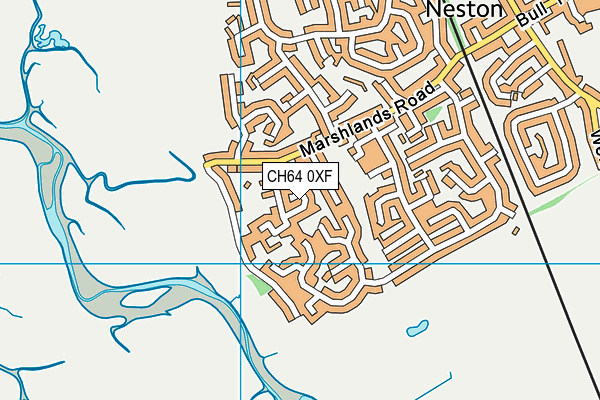 CH64 0XF map - OS VectorMap District (Ordnance Survey)