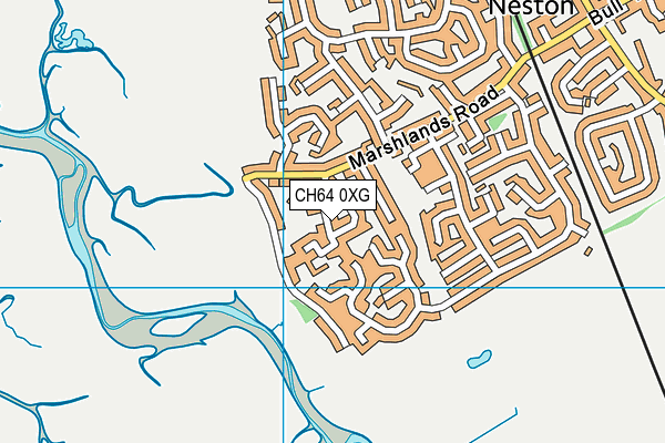 CH64 0XG map - OS VectorMap District (Ordnance Survey)