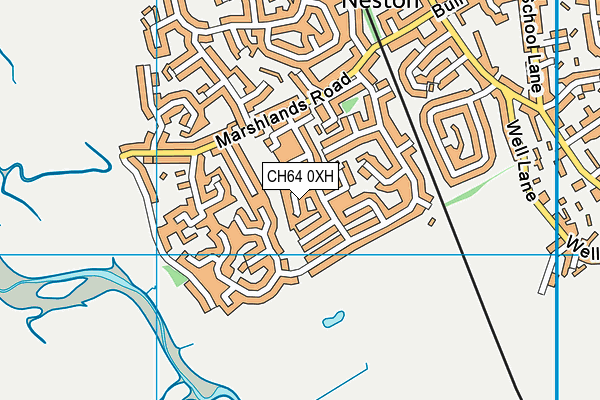 CH64 0XH map - OS VectorMap District (Ordnance Survey)