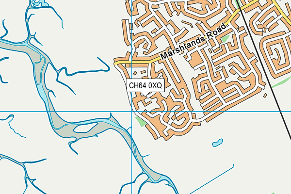 CH64 0XQ map - OS VectorMap District (Ordnance Survey)