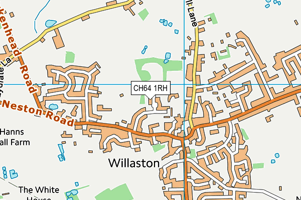 CH64 1RH map - OS VectorMap District (Ordnance Survey)