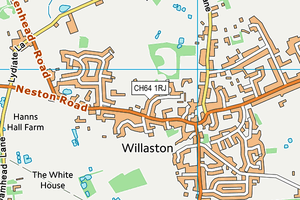 CH64 1RJ map - OS VectorMap District (Ordnance Survey)