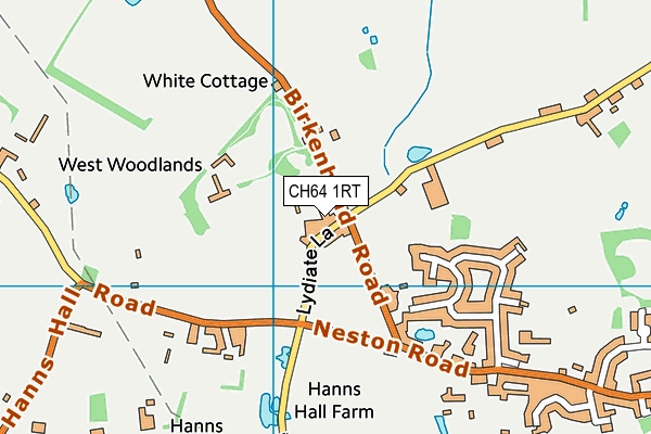 CH64 1RT map - OS VectorMap District (Ordnance Survey)