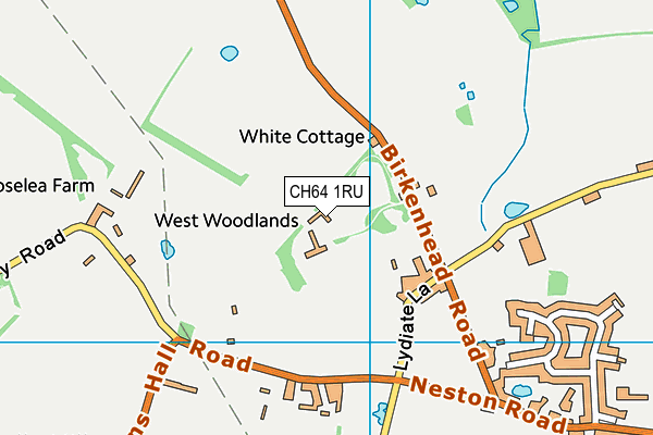 CH64 1RU map - OS VectorMap District (Ordnance Survey)