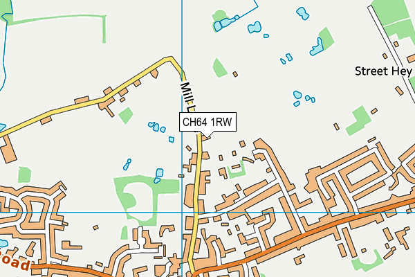 CH64 1RW map - OS VectorMap District (Ordnance Survey)
