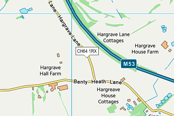 CH64 1RX map - OS VectorMap District (Ordnance Survey)