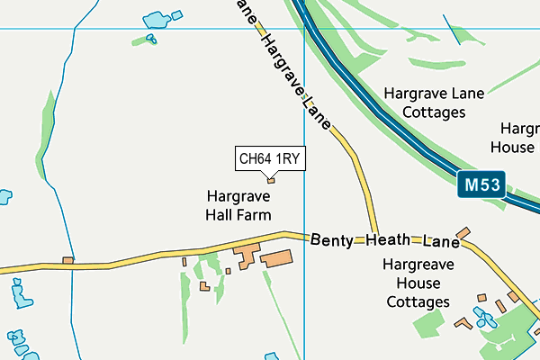 CH64 1RY map - OS VectorMap District (Ordnance Survey)