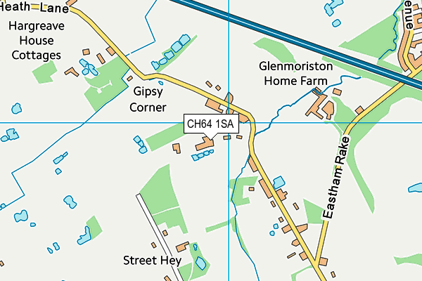 CH64 1SA map - OS VectorMap District (Ordnance Survey)