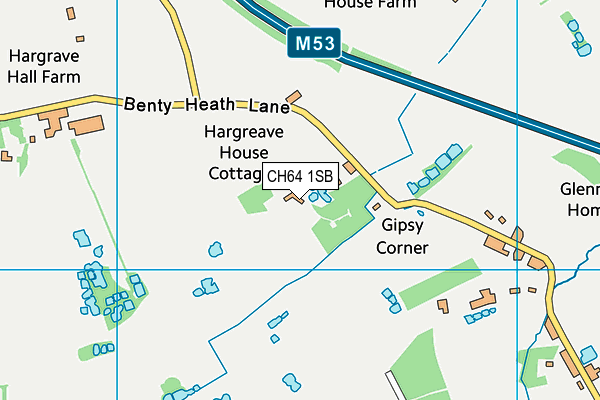 CH64 1SB map - OS VectorMap District (Ordnance Survey)