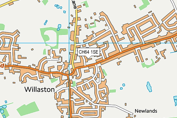 CH64 1SE map - OS VectorMap District (Ordnance Survey)