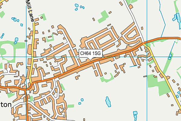 CH64 1SG map - OS VectorMap District (Ordnance Survey)