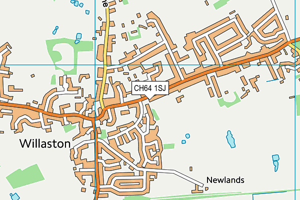 CH64 1SJ map - OS VectorMap District (Ordnance Survey)