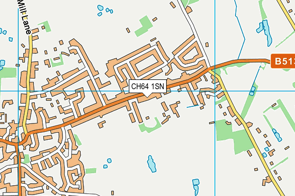 CH64 1SN map - OS VectorMap District (Ordnance Survey)