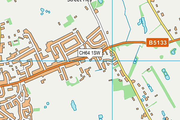 CH64 1SW map - OS VectorMap District (Ordnance Survey)