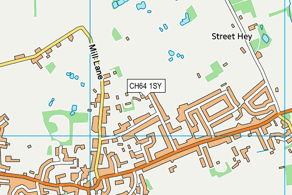 CH64 1SY map - OS VectorMap District (Ordnance Survey)